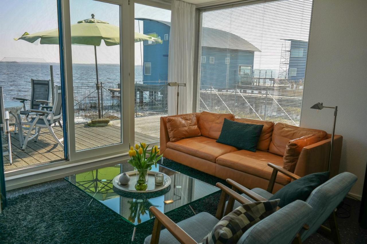 6 Pers. Waterfront Home Seeblick, Equipped Stilt House On The Water Anjum 외부 사진
